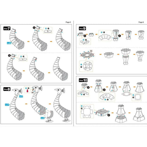 Peacock Figure Model Kit (Steel, Moderate Difficulty) - Fascinations - Metal Earth Premium Series