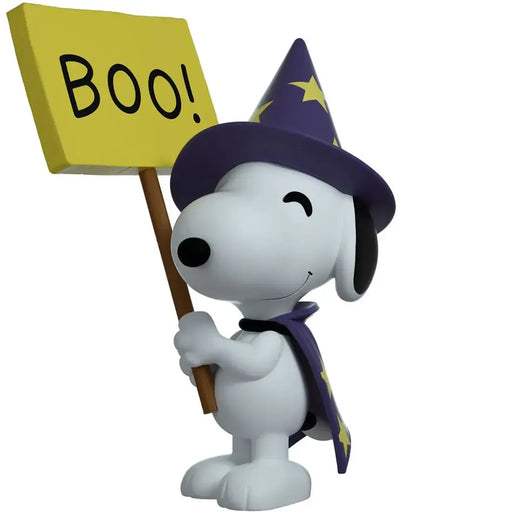 Peanuts - Halloween Costume Snoopy holding "Boo!" Sign Figure (5") - Youtooz
