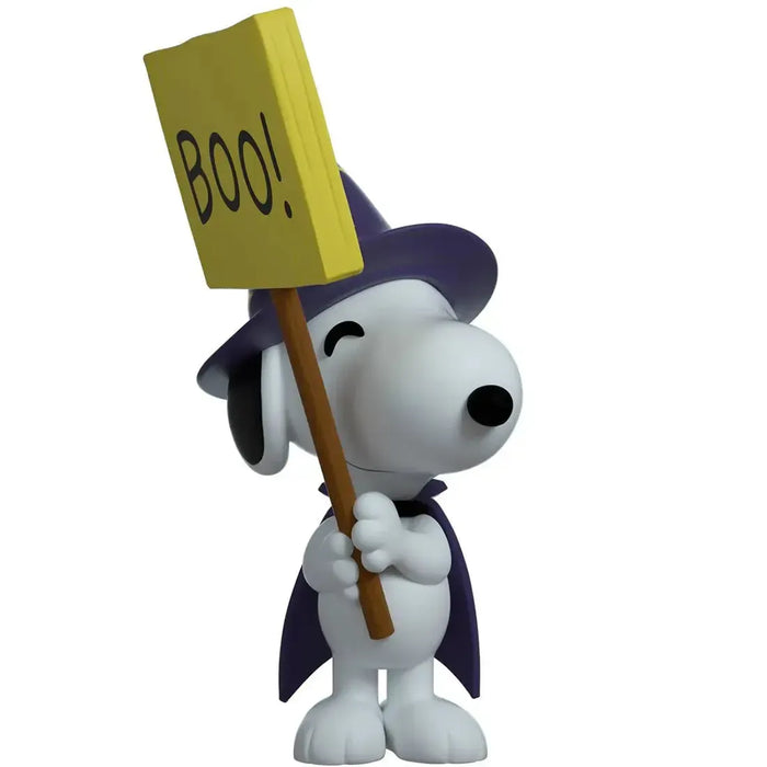 Peanuts - Halloween Costume Snoopy holding "Boo!" Sign Figure (5") - Youtooz