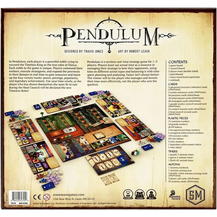 Pendulum - Worker Placement Civilization Board Game for Family and Adults (1-5 Players, Age 12+) - Stonemaier Games
