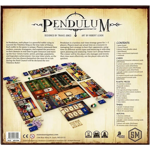 Pendulum - Worker Placement Civilization Board Game for Family and Adults (1-5 Players, Age 12+) - Stonemaier Games