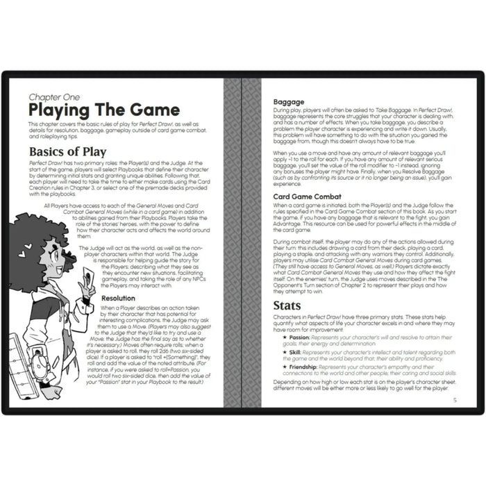 Perfect Draw! - Tabletop RPG Rulebook (6" x 9", 215 Pages) - Japanime Games