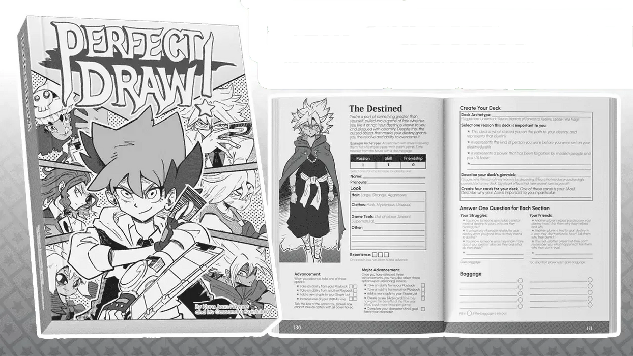 Perfect Draw! - Tabletop RPG Rulebook (6" x 9", 215 Pages) - Japanime Games