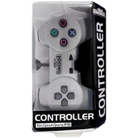 PlayStation 1 - Gray Wired Controller - Old Skool- Image 1