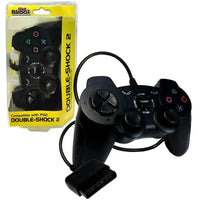 PlayStation 2 - Double-Shock 2 Black Wired Controller - Old Skool- Image 2