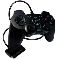 PlayStation 2 - Double-Shock 2 Black Wired Controller - Old Skool- Image 3
