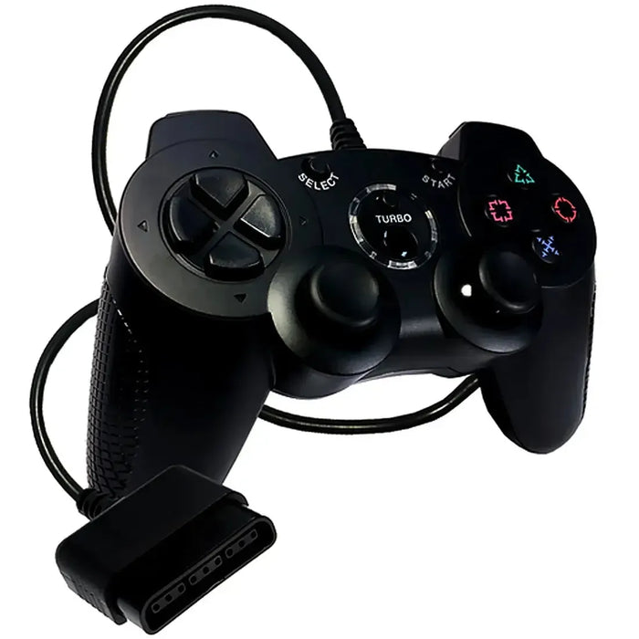PlayStation 2 - Double-Shock 2 Black Wired Controller - Old Skool