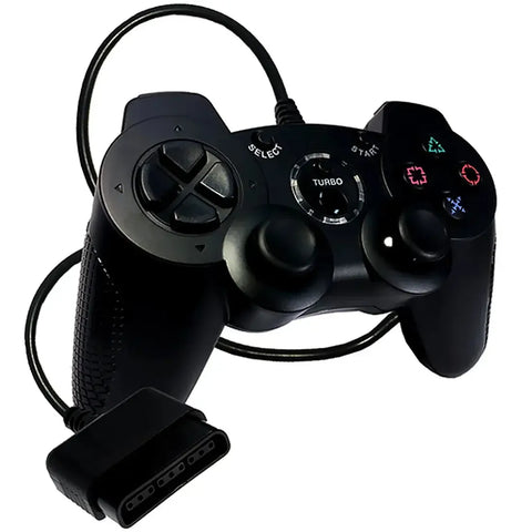 PlayStation 2 - Double-Shock 2 Black Wired Controller - Old Skool