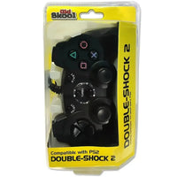 PlayStation 2 - Double-Shock 2 Black Wired Controller - Old Skool- Image 1