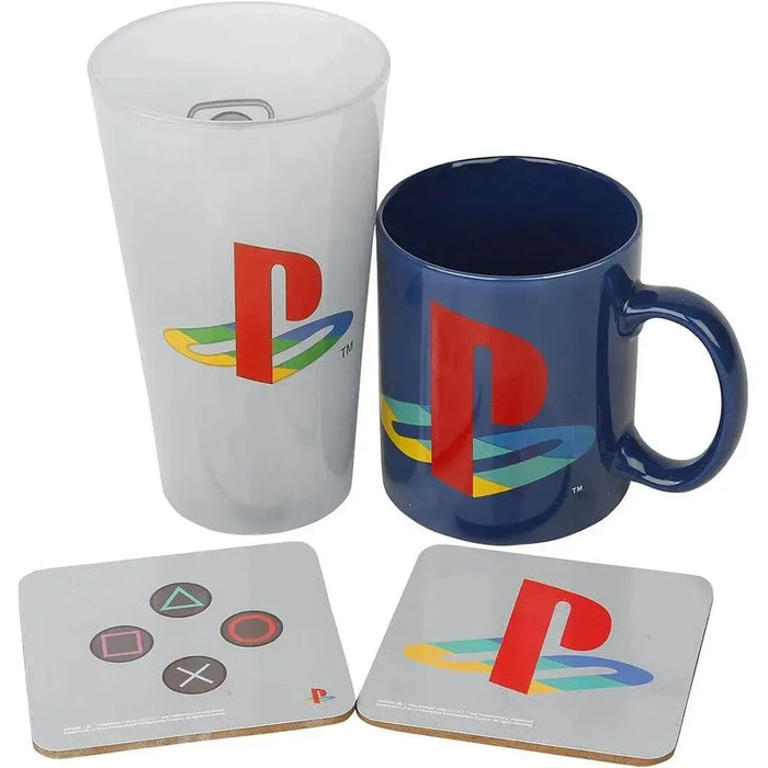 PlayStation - Drinkware Gift Set (Mug, Drinking Glass, Coasters) - ABYstyle