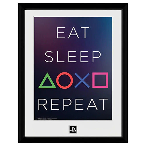 PlayStation - Eat Sleep PS Repeat Framed Print - ABYstyle