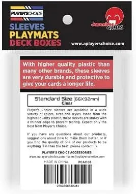 Player's Choice Standard Clear Card Sleeves (60-Pack) - Japanime Games - Image 2