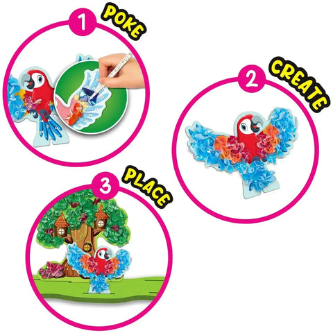 Poke N Create: Jungle Animal Kingdom - Mess Free DIY Activity Craft Kit - Smartivity