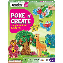 Poke N Create: Jungle Animal Kingdom - Mess Free DIY Activity Craft Kit - Smartivity