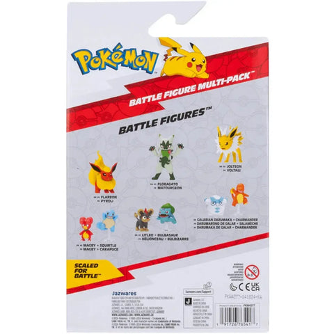 Pokémon - Grass-type Battle Pack Figure Set (Rowlet, Oddish, Roselia & Flapple) - Jazwares - Battle Ready Series