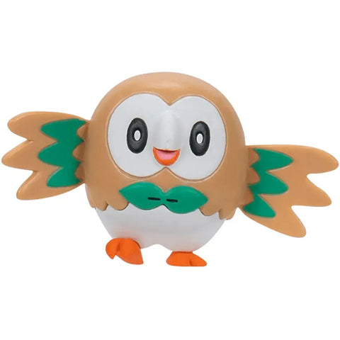 Pokémon - Grass-type Battle Pack Figure Set (Rowlet, Oddish, Roselia & Flapple) - Jazwares - Battle Ready Series