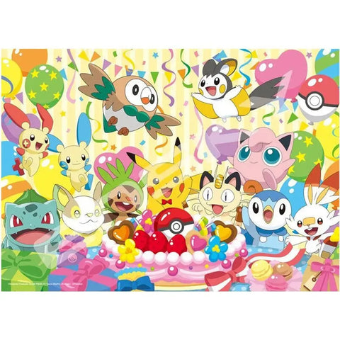 Pokémon - Lets Eat Together! Birthday Party with Cake Jigsaw Puzzle (500 Pieces) - Ensky