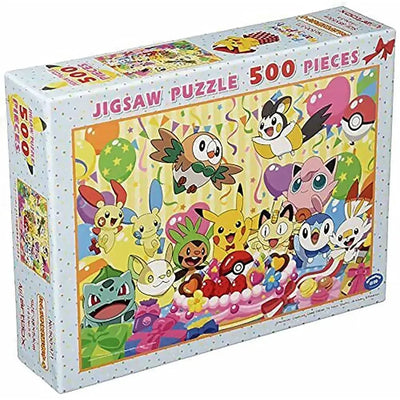 Pokémon - Lets Eat Together! Birthday Party with Cake Jigsaw Puzzle (500 Pieces) - Ensky