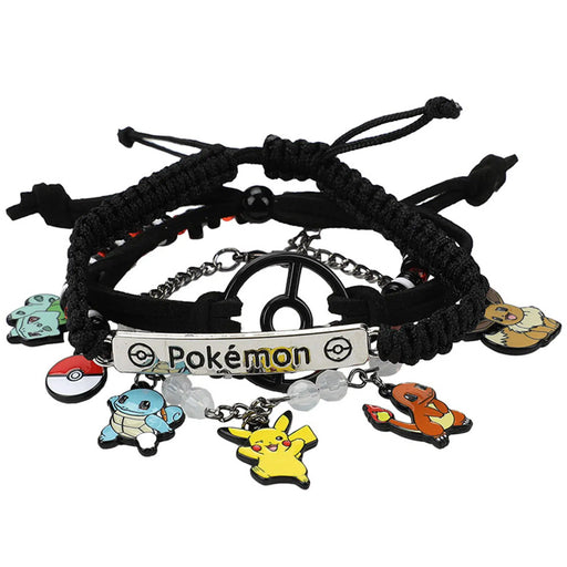 Pokémon - Multi Charm Pokémon & Pokéball Bracelet Set (3 Pack) - Bioworld