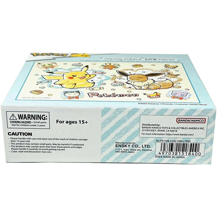 Pokémon - Pikachu & Eevee Crayon Art Jigsaw Puzzle (108 Pieces) - Ensky [Bandai Namco] - (2024)