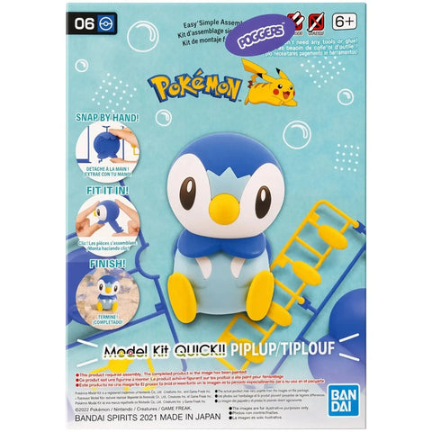 Pokémon - Piplup Plastic Model Kit - Bandai Spirits - Model Kit QUICK!! Series (#06) - (2021) - Image 1