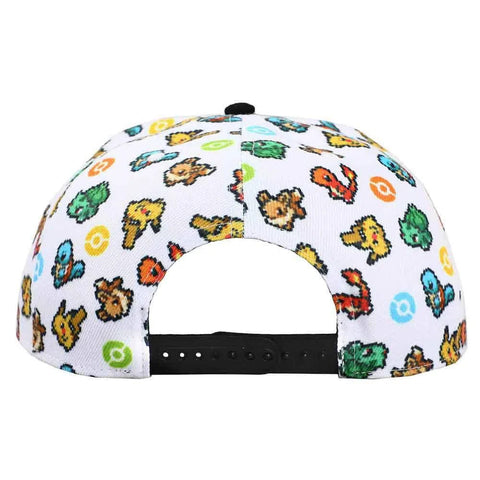 Pokémon - Pixel Characters Snapback Hat (Flat Bill) - Bioworld