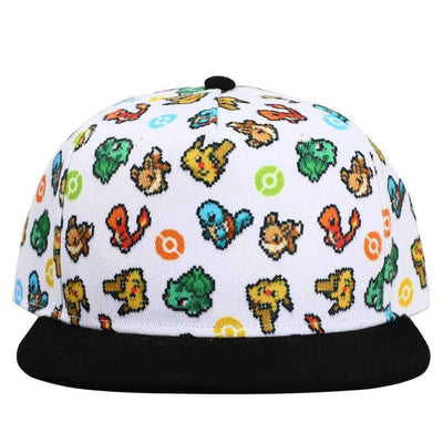 Pokémon - Pixel Characters Snapback Hat (Flat Bill) - Bioworld