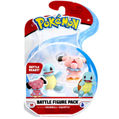 Pokémon - Snubbull & Squirtle Battle Pack Figure - Wicked Cool Toys