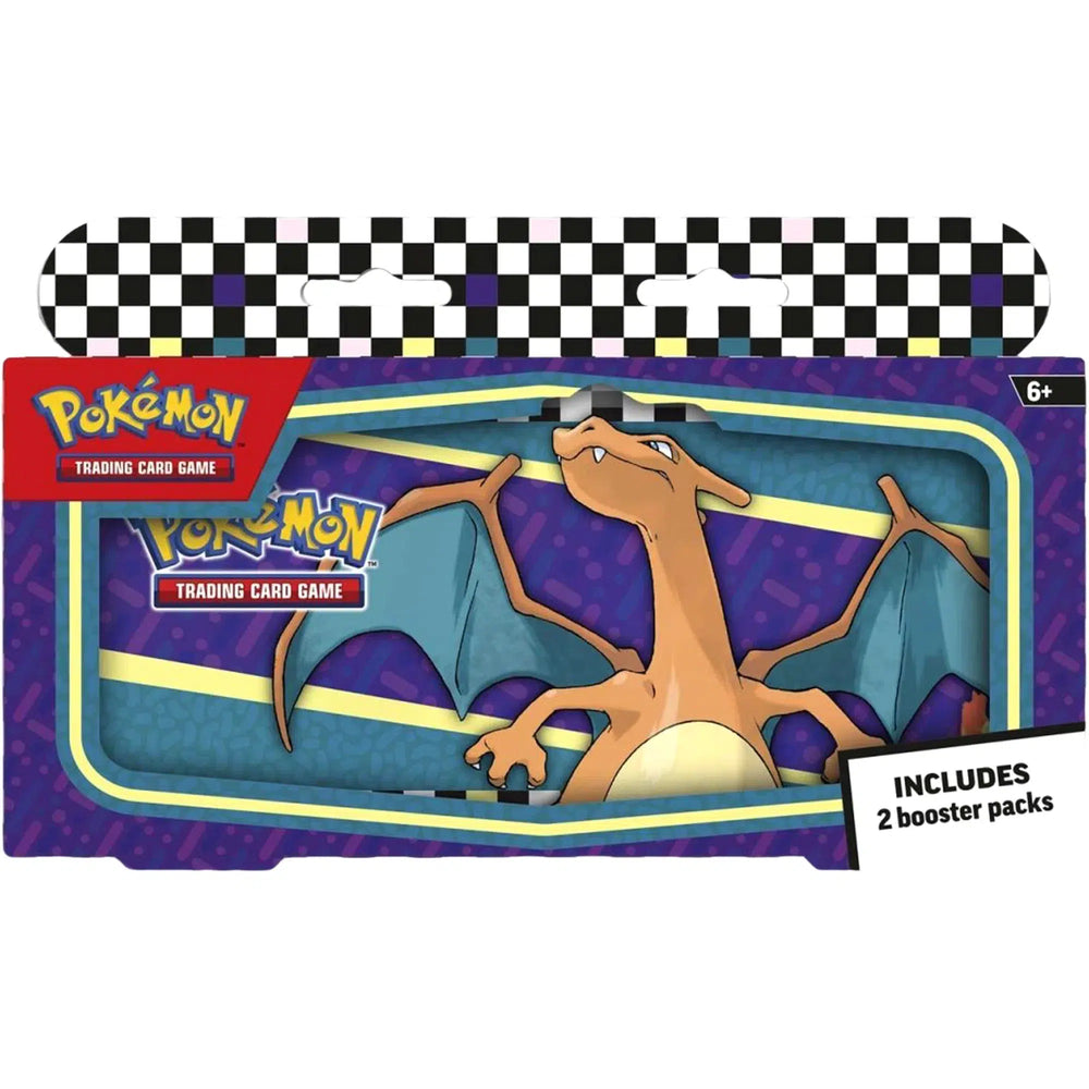 Pokémon TCG [2024 Back to School] - Charizard Pencil Case Tin & 2 Booster Packs Gift Set - The Pokémon Company International