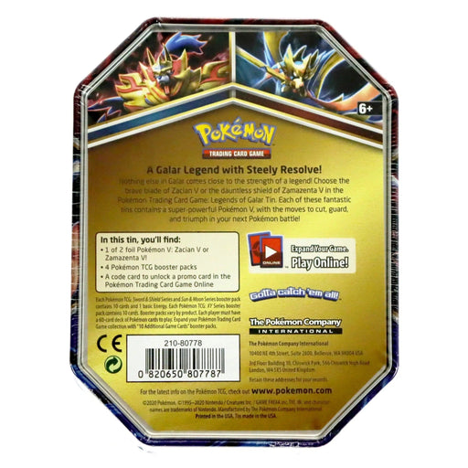 Pokémon TCG [Legends of Galar] - Zacian V Tin