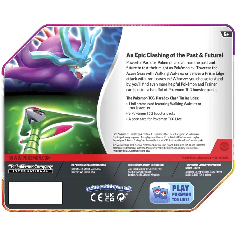 Pokémon TCG [Paradox Clash] - Iron Leaves ex Tin - The Pokémon Company International