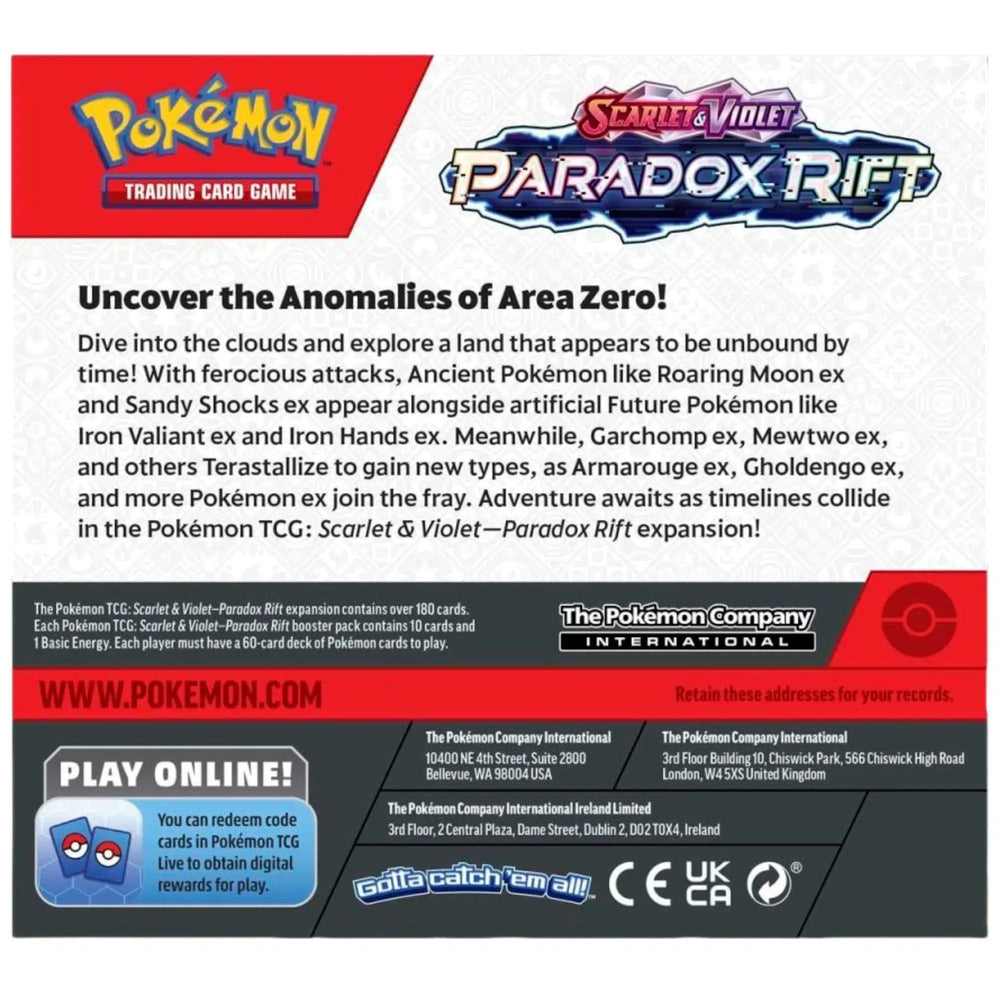 Pokémon TCG [Scarlet & Violet: Paradox Rift] - Booster Display Box (36 Packs) - The Pokémon Company International