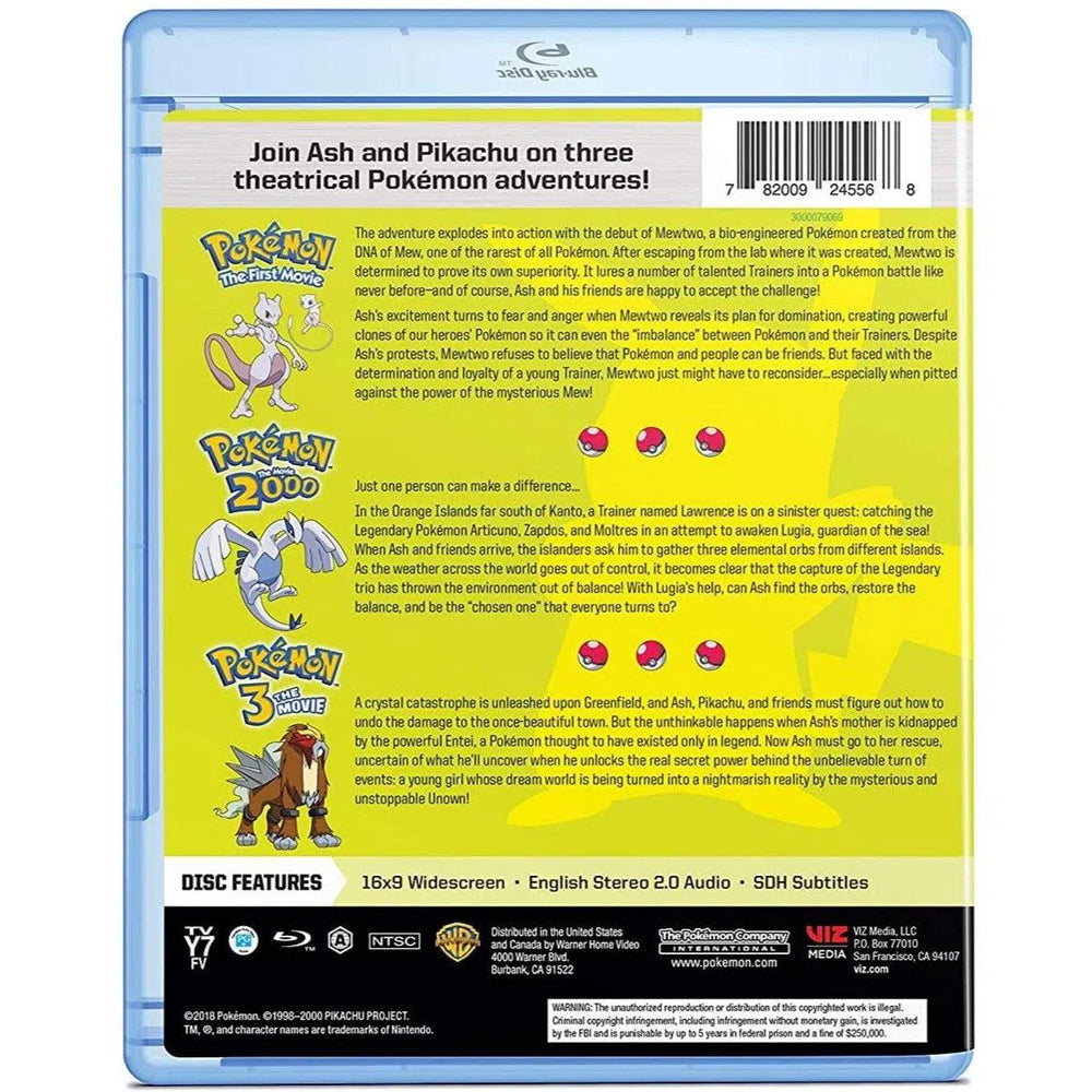 Pokémon: The Movies 1-3 Collection - Blu-ray