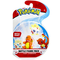 Pokémon - Togepi & Charmander Battle Pack Figure - Wicked Cool Toys- Image 1