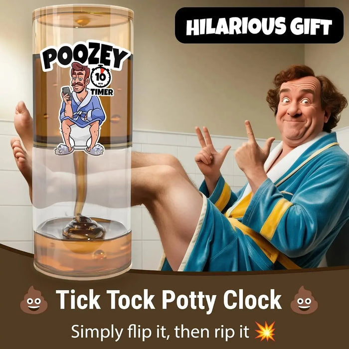 Poozey | Funny Poop Timer for The Toilet | A Gift for Dads and Husbands Who Spend Too Long in The Bathroom