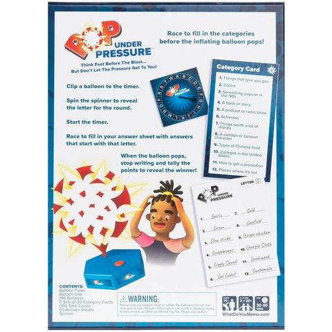 Pop Under Pressure - Fast-Paced Balloon Competitive Party Game for Family & Adults (3-20+ Players, Ages 14+) - What Do You Meme? - Image 3