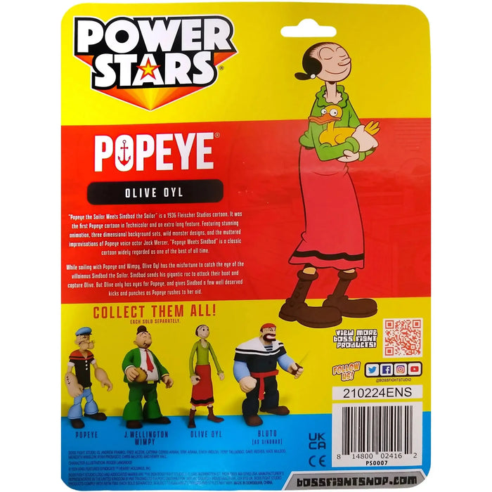 Popeye - Olive Oyl Action Figure (4.5") - Boss Fight Studio - Power Stars Series - (2024)