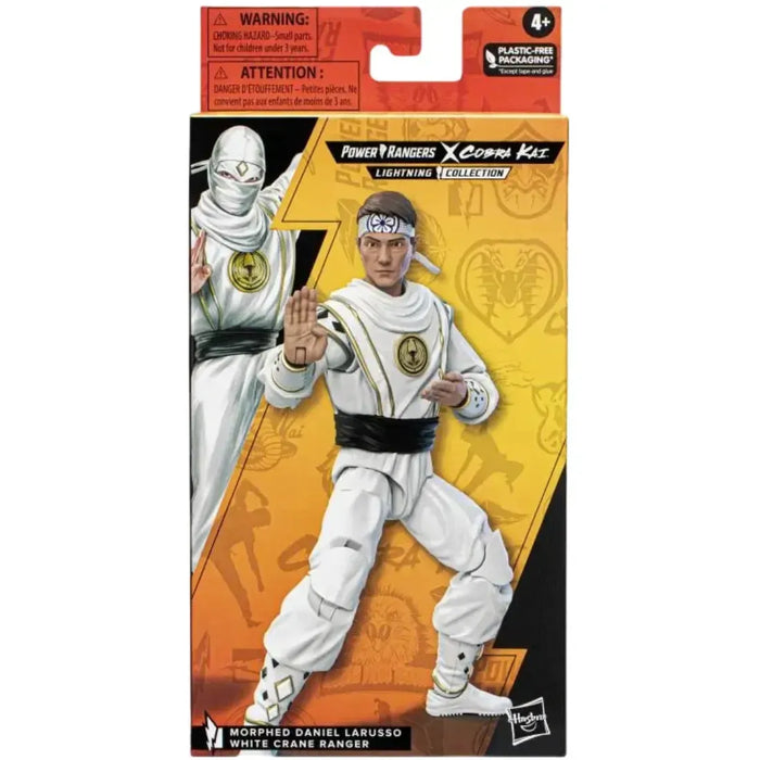 Power Rangers x Cobra Kai - White Crane Ranger Outfit Morphed Daniel Larusso (6") - Hasbro - Lightning Collection Series