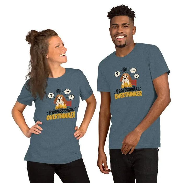 Professional Overthinker T-Shirt - Funny Anxious Dog Graphic Tee