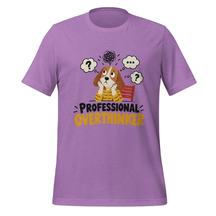 Professional Overthinker T-Shirt - Funny Anxious Dog Graphic Tee