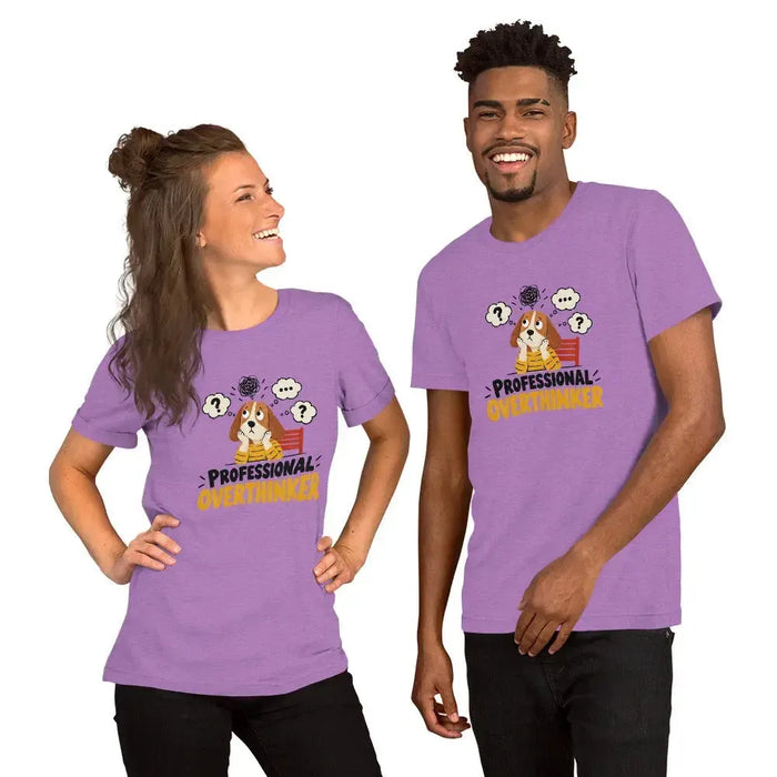 Professional Overthinker T-Shirt - Funny Anxious Dog Graphic Tee