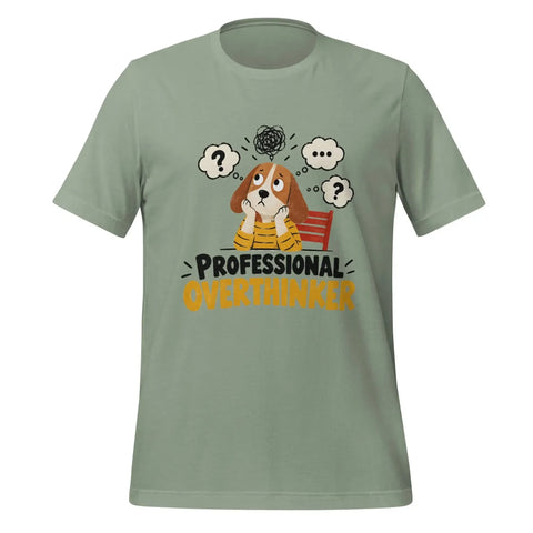 Professional Overthinker T-Shirt - Funny Anxious Dog Graphic Tee - Image 29