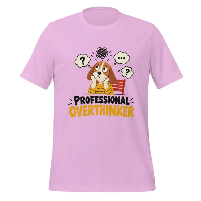Professional Overthinker T-Shirt - Funny Anxious Dog Graphic Tee
