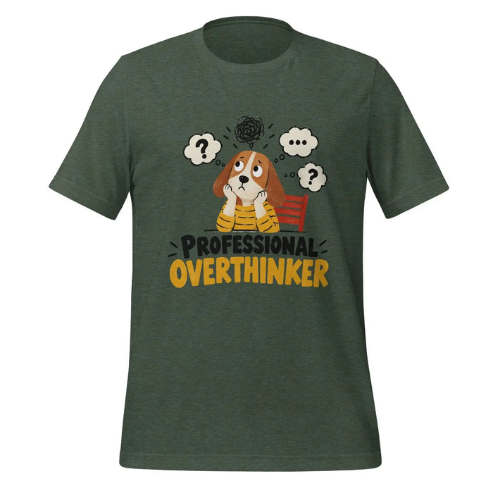 Professional Overthinker T-Shirt - Funny Anxious Dog Graphic Tee