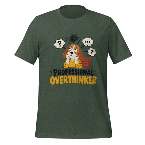 Professional Overthinker T-Shirt - Funny Anxious Dog Graphic Tee - Image 5