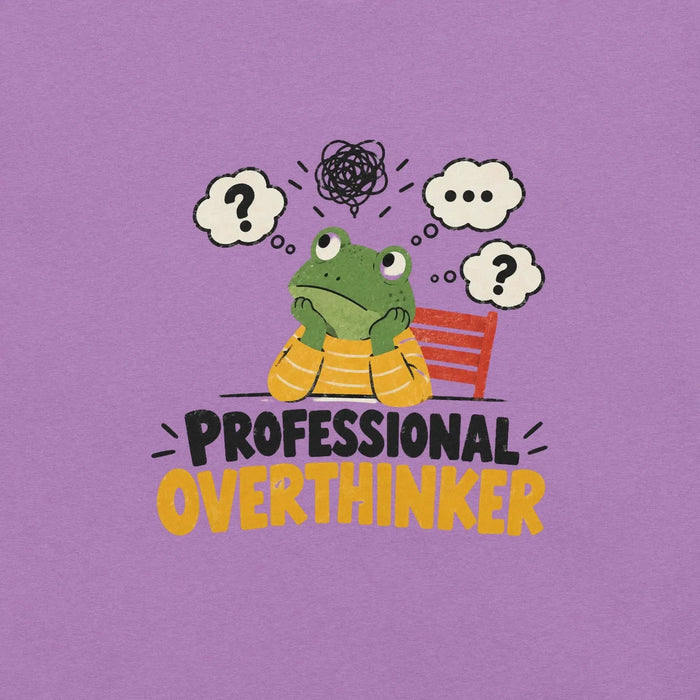 Professional Overthinker T-Shirt - Funny Frog Mental Health Graphic Tee