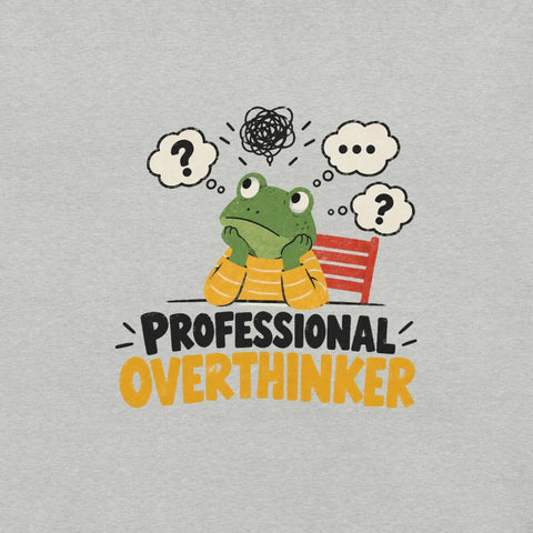 Professional Overthinker T-Shirt - Funny Frog Mental Health Graphic Tee - Image 38
