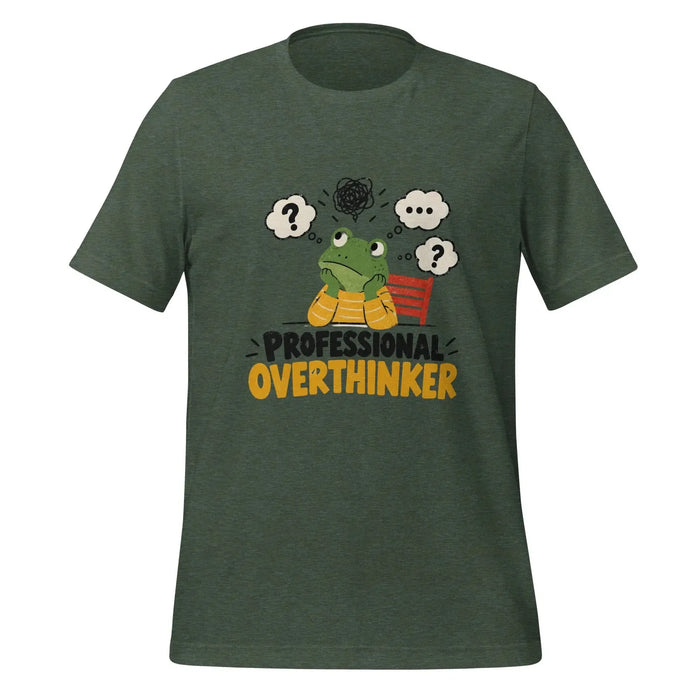 Professional Overthinker T-Shirt - Funny Frog Mental Health Graphic Tee