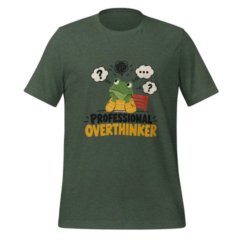 Professional Overthinker T-Shirt - Funny Frog Mental Health Graphic Tee - Image 5