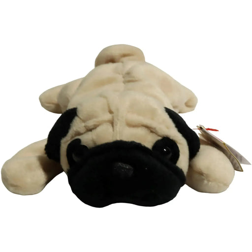 Pugsly the Pug Dog Plush (8") - Ty - Original Beanie Babies Series (1996)